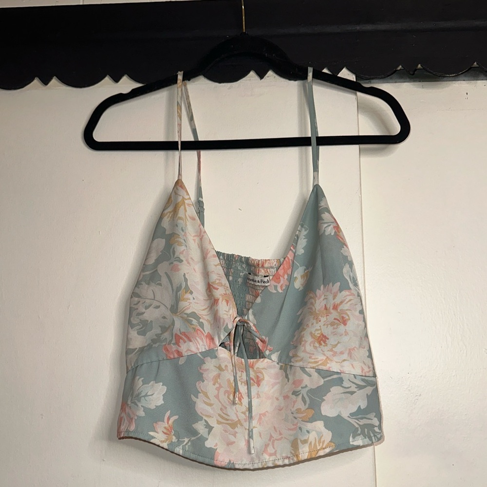 Abercrombie & Fitch Multicolor Smocked Crop Top - Picture 5 of 5